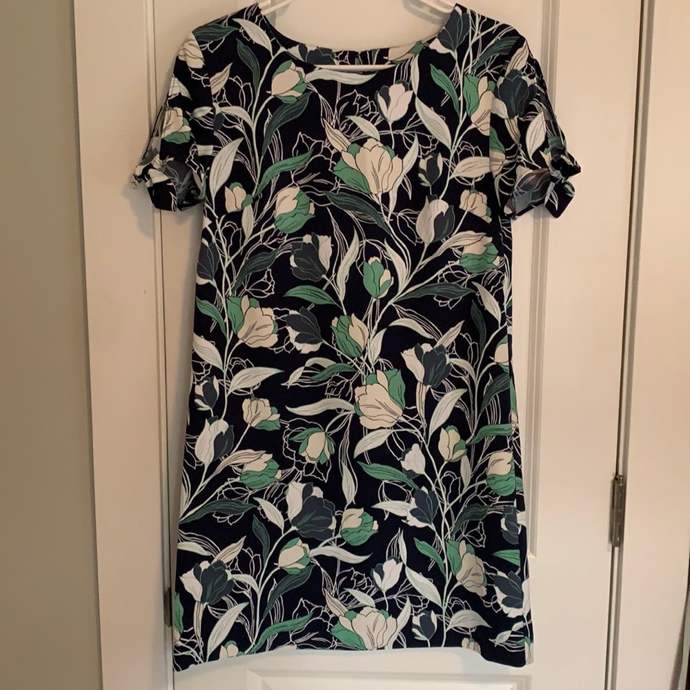 Banana Republic Floral Tie Sleeve Dress